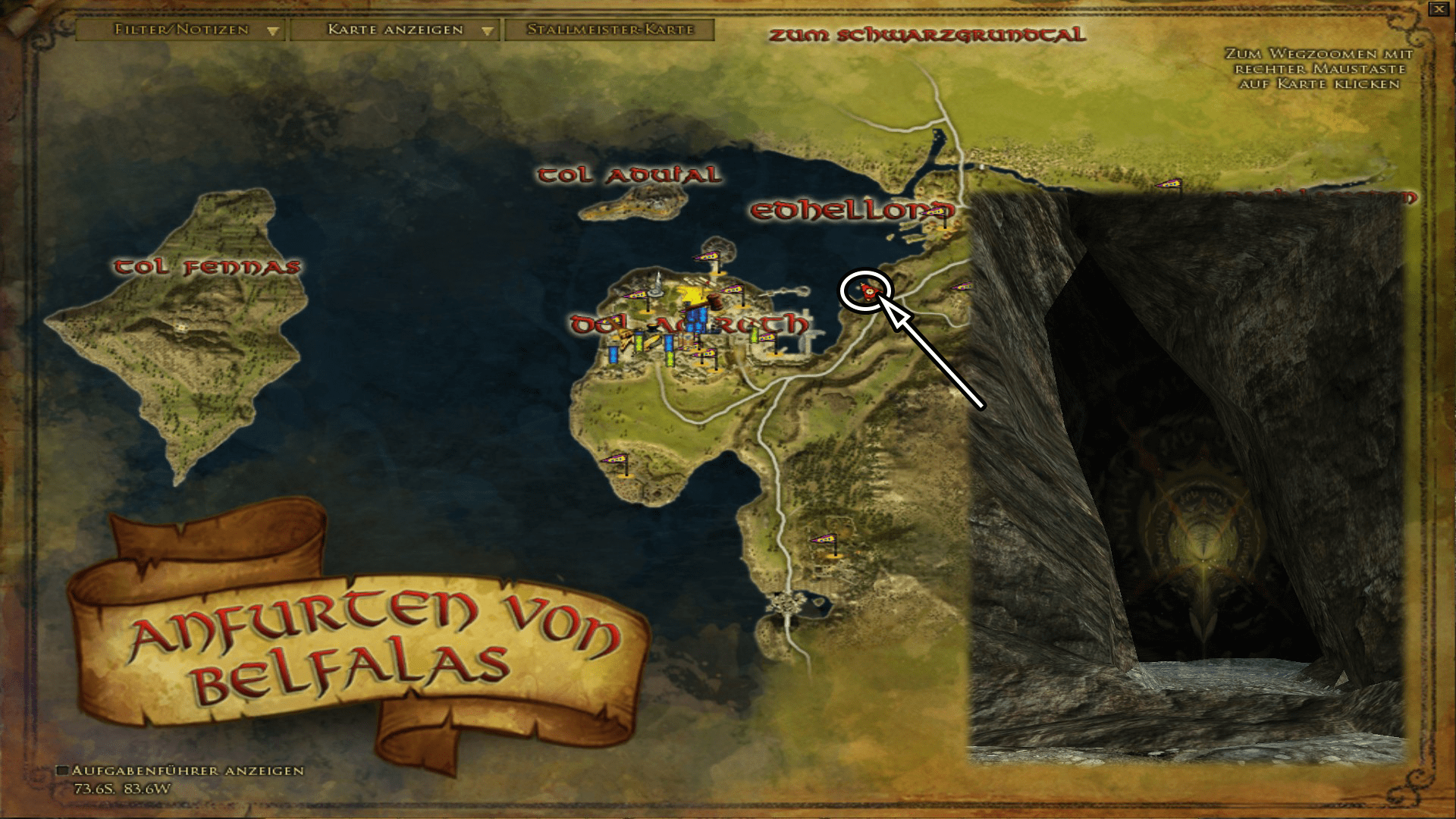 Weg zu denn Totensümpfen - zum vergrößern anklicken