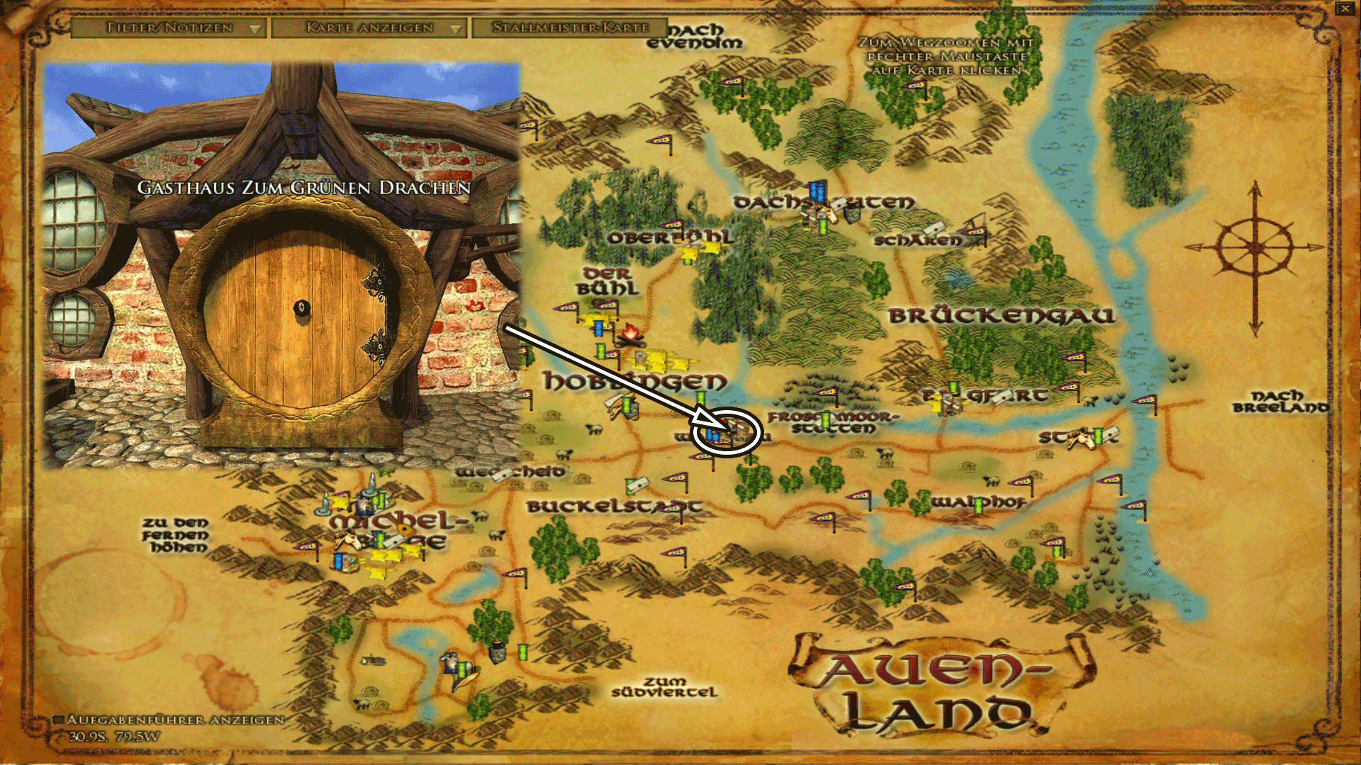 Gasthaus Grünr Drachen - Karte anklicken zum vergrößern