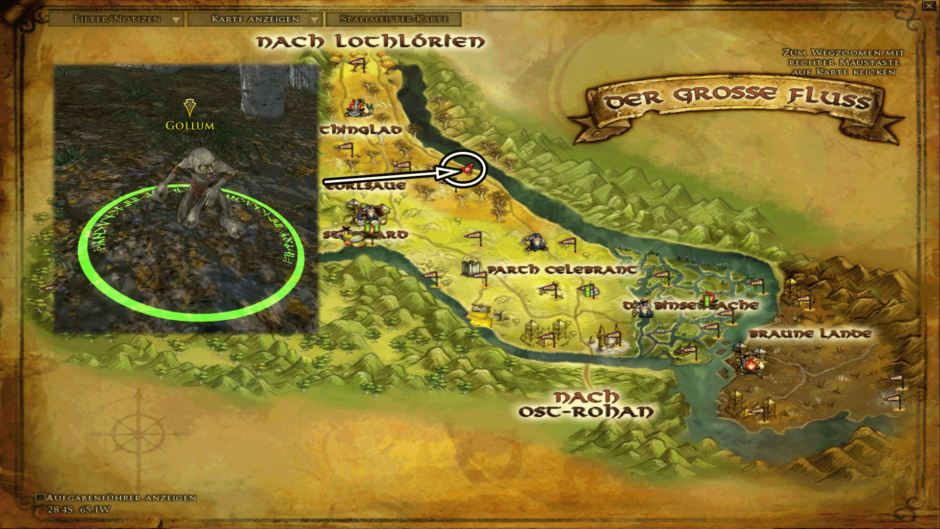 Gollum - Karte anklicken zum vergrößern