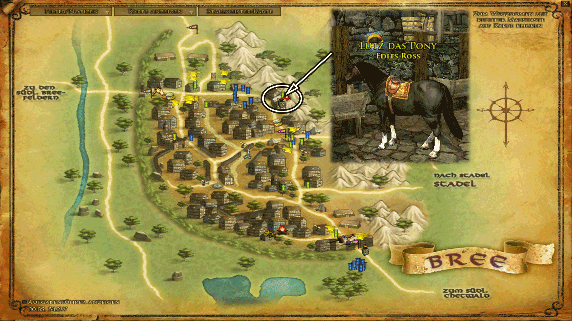 Lutz das Pony - Karte anklicken zum vergrößern