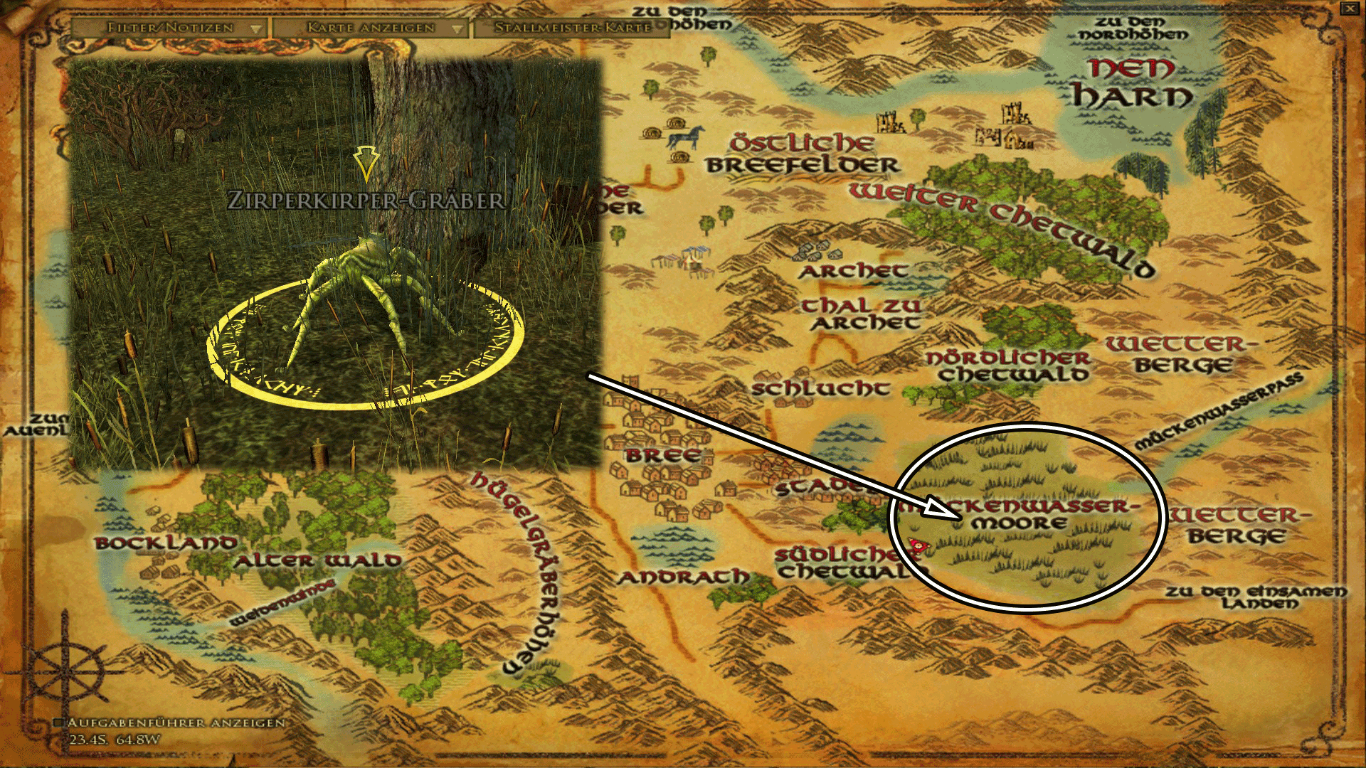 Karte für Gegner - zum vergrößern anklicken