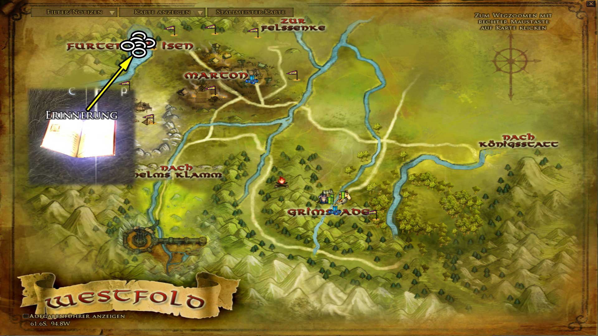 Erinnerungen an den Furten des Isen (Karte anklicken zum vergrößern)